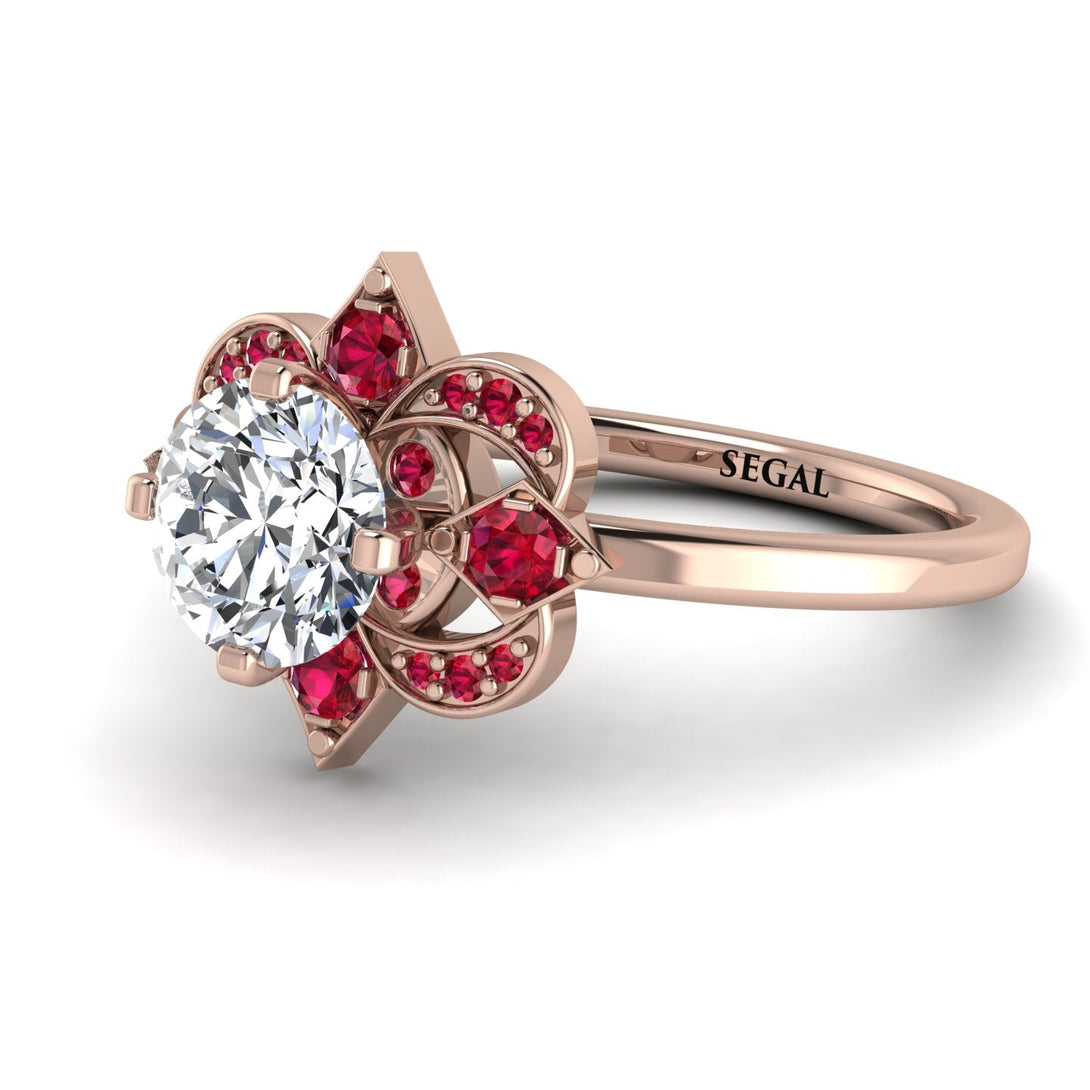 Unique Bloom Halo Diamond Ring - Amanda No. 47