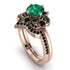 Unique Bloom Halo Emerald Bridal Set - Amanda No. 35 image 1