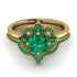 Unique Bloom Halo Emerald Bridal Set - Amanda No. 19 image 2