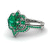 Unique Bloom Halo Emerald Bridal Set - Amanda No. 21 image 3