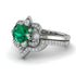 Unique Bloom Halo Emerald Bridal Set - Amanda No. 6