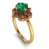 Unique Bloom Halo Emerald Ring - Amanda No. 49 image 1
