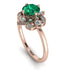 Unique Bloom Halo Emerald Ring - Amanda No. 5 image 1