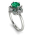Unique Bloom Halo Emerald Ring - Amanda No. 6