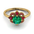 Unique Bloom Halo Emerald Ring - Amanda No. 49 image 2