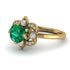 Unique Bloom Halo Emerald Ring - Amanda No. 4 image 3