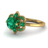 Unique Bloom Halo Emerald Ring - Amanda No. 19