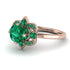 Unique Bloom Halo Emerald Ring - Amanda No. 20 image 3