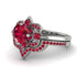 Unique Bloom Halo Ruby Bridal Set - Amanda No. 57 image 3