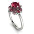 Unique Bloom Halo Ruby Ring - Amanda No. 57