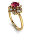 Unique Bloom Halo Ruby Ring - Amanda No. 10