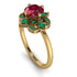 Unique Bloom Halo Ruby Ring - Amanda No. 25