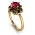 Unique Bloom Halo Ruby Ring - Amanda No. 40 image 1