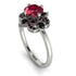Unique Bloom Halo Ruby Ring - Amanda No. 42