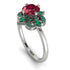 Unique Bloom Halo Ruby Ring - Amanda No. 27