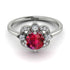 Unique Bloom Halo Ruby Ring - Amanda No. 12