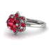 Unique Bloom Halo Ruby Ring - Amanda No. 57