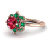 Unique Bloom Halo Ruby Ring - Amanda No. 26 image 3