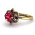 Unique Bloom Halo Ruby Ring - Amanda No. 70 image 3