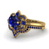 Unique Bloom Halo Sapphire Bridal Set - Amanda No. 73 image 3
