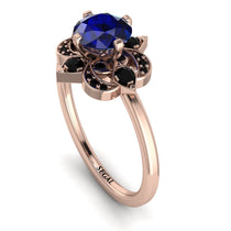 Unique Bloom Halo Sapphire Ring - Amanda No. 44 image 1