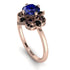 Unique Bloom Halo Sapphire Ring - Amanda No. 44