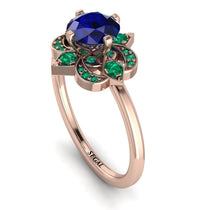 Unique Bloom Halo Sapphire Ring - Amanda No. 29 image 1