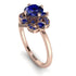 Unique Bloom Halo Sapphire Ring - Amanda No. 74