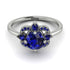 Unique Bloom Halo Sapphire Ring - Amanda No. 75