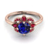 Unique Bloom Halo Sapphire Ring - Amanda No. 59 image 2