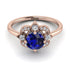 Unique Bloom Halo Sapphire Ring - Amanda No. 14 image 2
