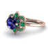 Unique Bloom Halo Sapphire Ring - Amanda No. 29