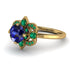 Unique Bloom Halo Sapphire Ring - Amanda No. 28