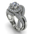 Unique Diamond Halo Bridal Set - Jessica No. 3 image 1