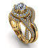 Unique Diamond Halo Bridal Set - Jessica No. 1