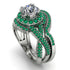 Unique Diamond Halo Bridal Set - Jessica No. 18 image 1
