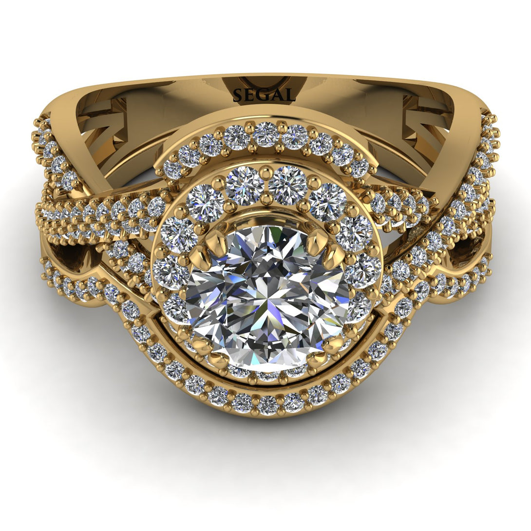 Unique Diamond Halo Bridal Set - Jessica No. 1