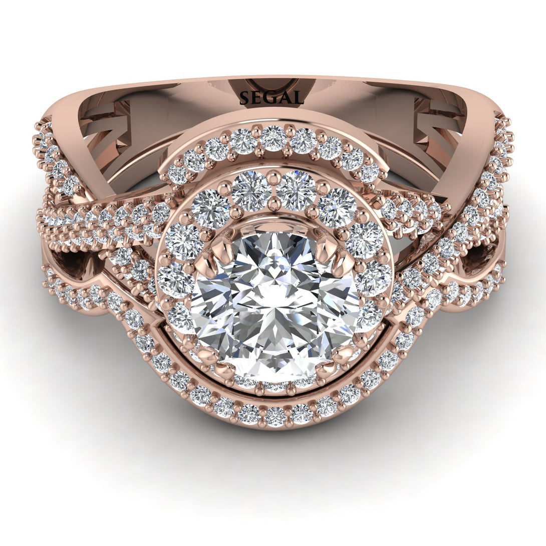 Unique Diamond Halo Bridal Set - Jessica No. 2