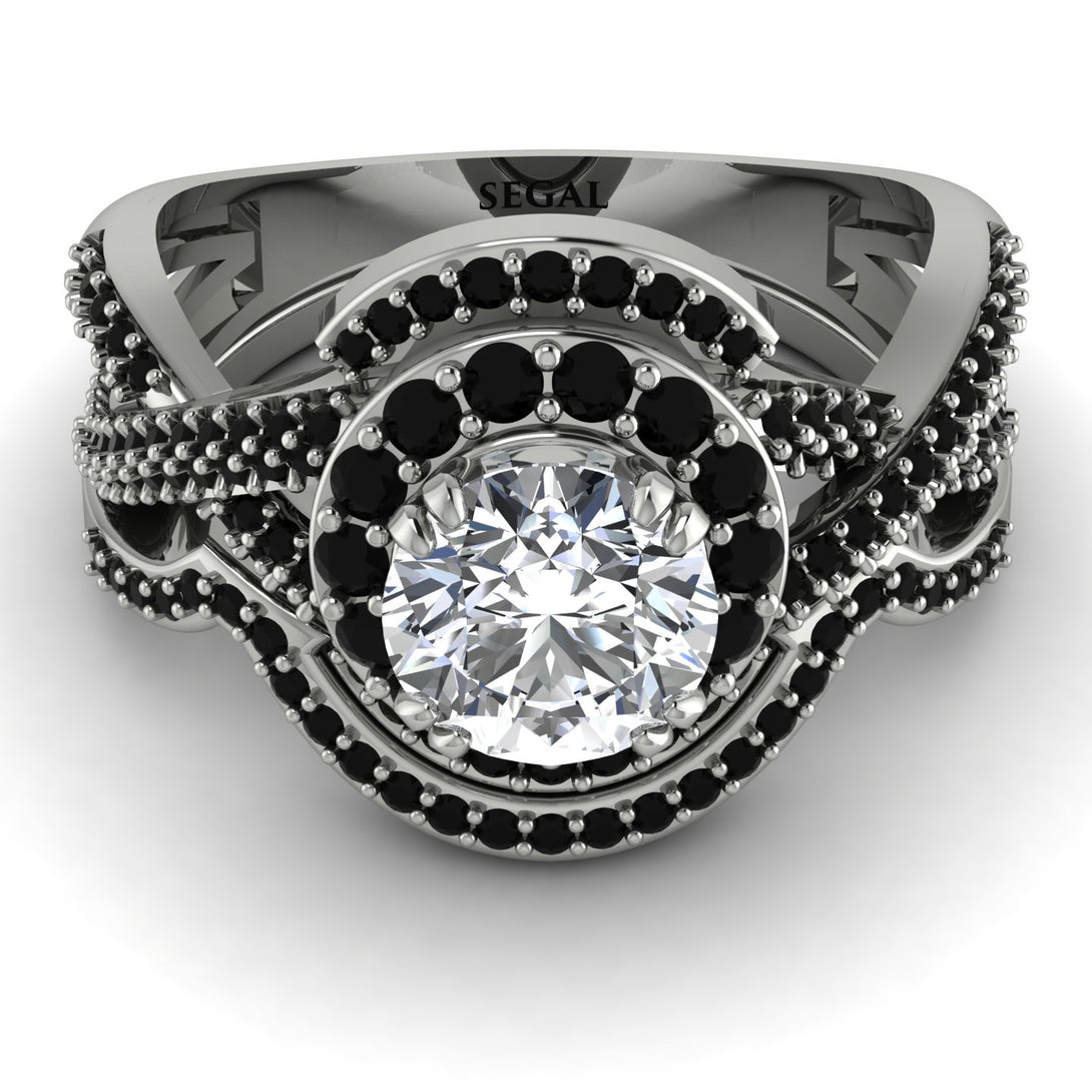 Unique Diamond Halo Bridal Set - Jessica No. 33