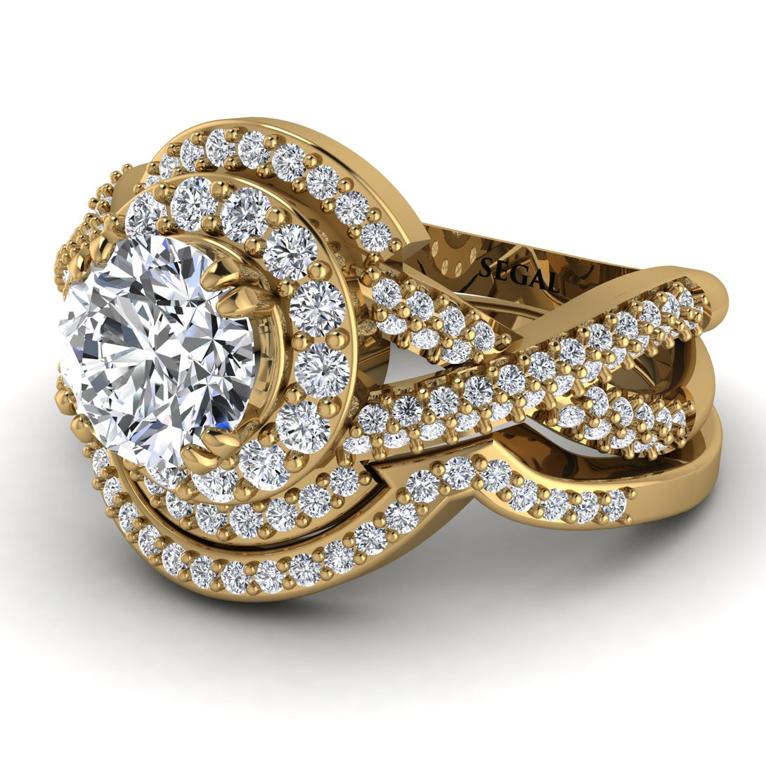 Unique Diamond Halo Bridal Set - Jessica No. 1