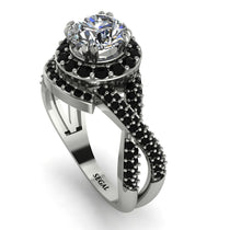 Unique Diamond Halo Engagement Ring - Jessica No. 33 image 1