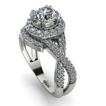 Unique Diamond Halo Engagement Ring - Jessica No. 3 image 1
