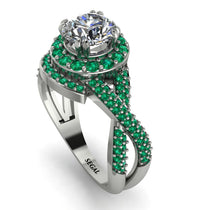 Unique Diamond Halo Engagement Ring - Jessica No. 18 image 1