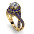 Unique Diamond Halo Engagement Ring - Jessica No. 61