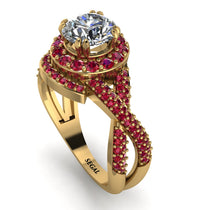 Unique Diamond Halo Engagement Ring - Jessica No. 46 image 1