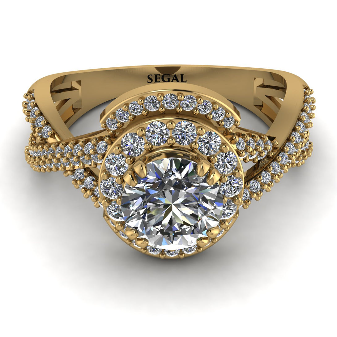 Unique Diamond Halo Engagement Ring - Jessica No. 1