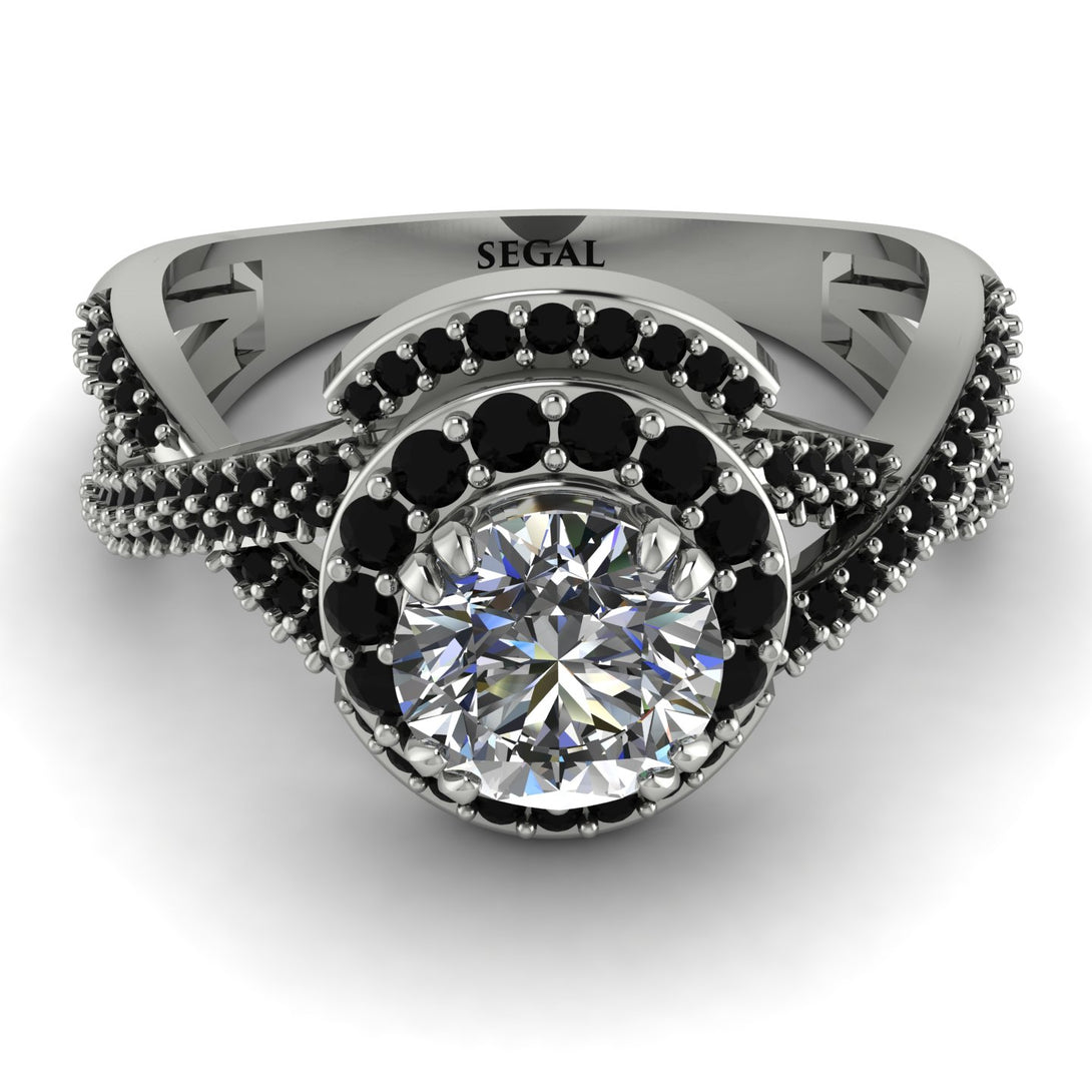 Unique Diamond Halo Engagement Ring - Jessica No. 33