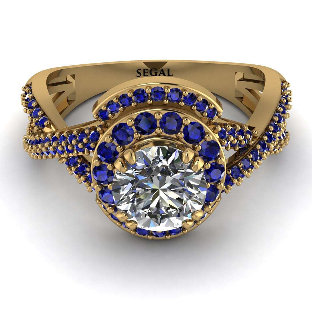 Unique Diamond Halo Engagement Ring - Jessica No. 61