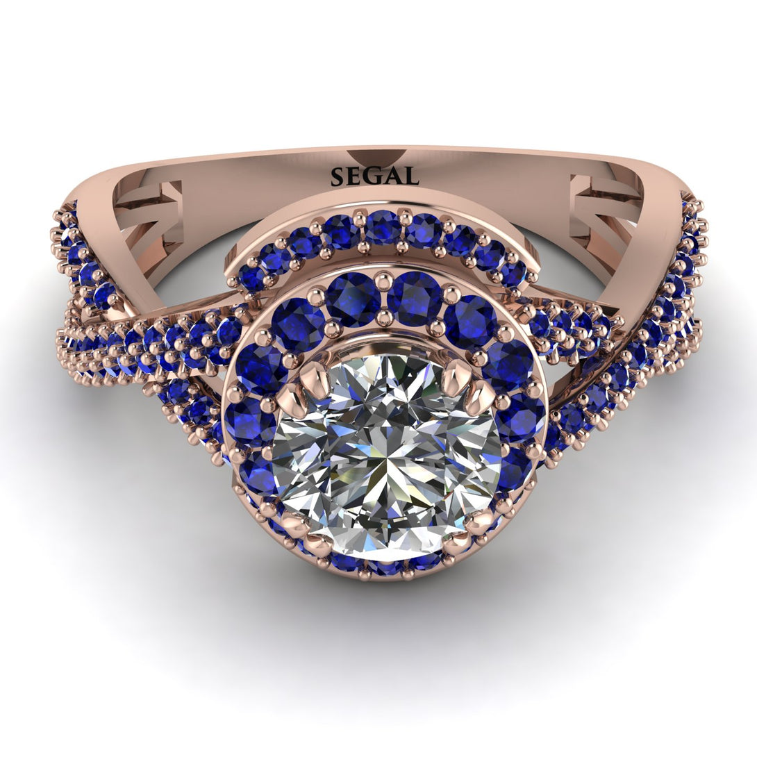 Unique Diamond Halo Engagement Ring - Jessica No. 62