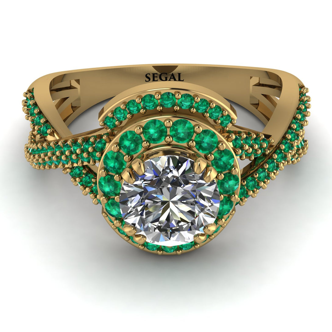 Unique Diamond Halo Engagement Ring - Jessica No. 16